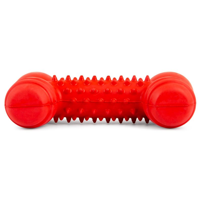 Jeffers Natural Rubber Red Dental Bone Dog Chew Toy for Healthy Chewing Habits - Image 5