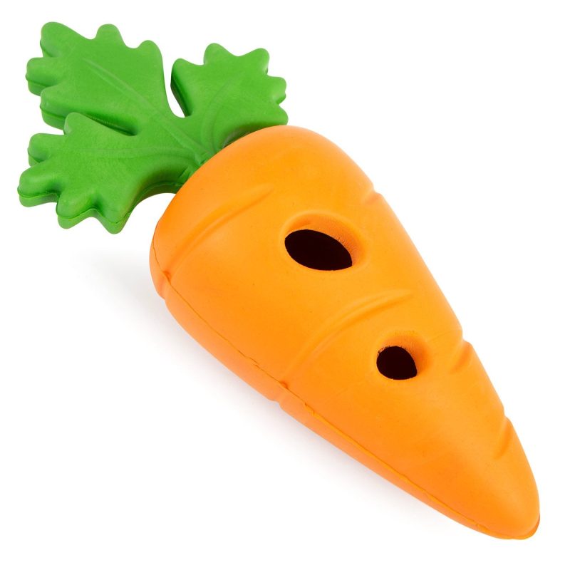Jeffers Natural Rubber Baby Carrot Treat Dispensing Dog Chew Toy - Image 3