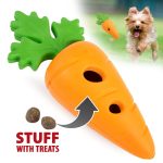 Jeffers Natural Rubber Baby Carrot Treat Dispensing Dog Chew Toy