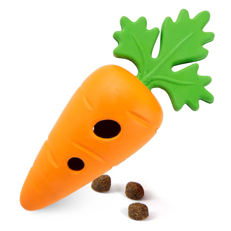 Jeffers Natural Rubber Baby Carrot Treat Dispensing Dog Chew Toy - Image 2