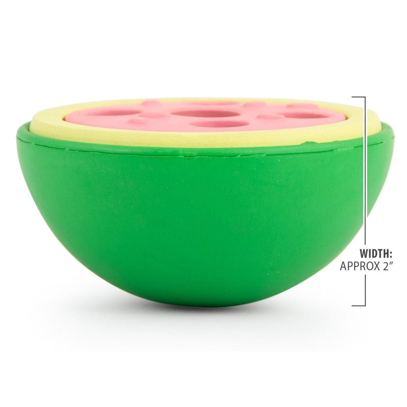 Jeffers Natural Rubber Watermelon Treat Dispensing Dog Toy with Vanilla Scent - Image 2
