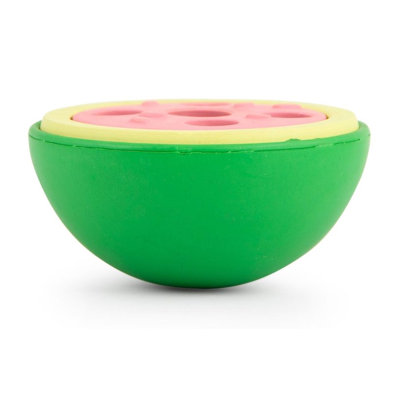 Jeffers Natural Rubber Watermelon Treat Dispensing Dog Toy with Vanilla Scent - Image 4