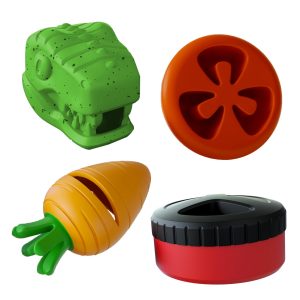 Jeffers Stay Busy Natural Rubber Dog Chew Toys, 4 pc, Medium