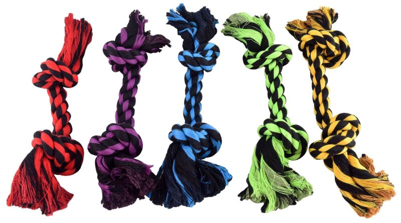Nuts for Knots 2-Knot Rope Dog Toy, Assorted - Image 2